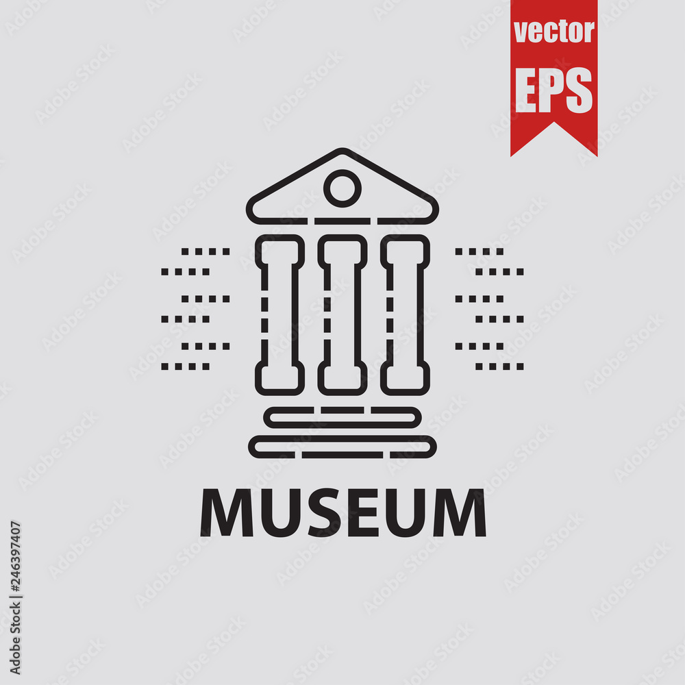 Museum icon.Vector illustration. Museum icon.Vector illustration.