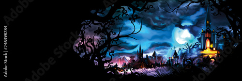 Fantasy medieval cityscape ...