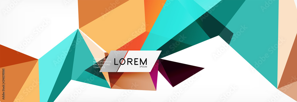 Mosaic triangular low poly style abstract geometric background. Polygonal vector. Abstract white bright technology design. Mosaic triangular low poly style abstract geometric background. Polygonal vector. Abstract white bright technology design.