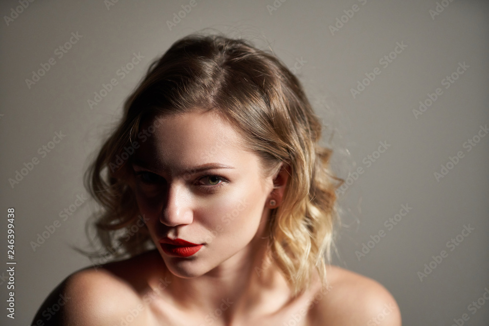 Closeup of beautiful woman posing Closeup of beautiful woman posing