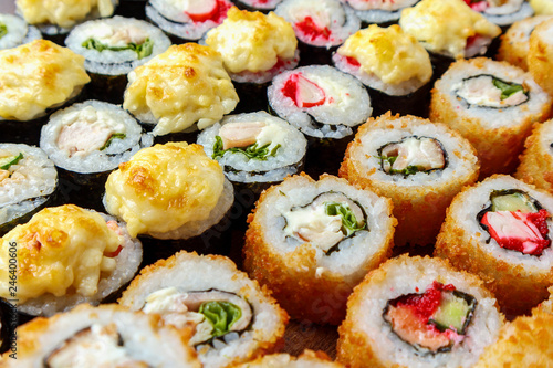 Japanese rolls for menu photos