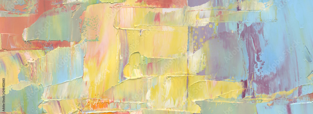 Pastel color abstract background. Texture of oil paint & palette knife. High detail. Can be used for web design, art print, textured fonts, figures, shapes, etc.