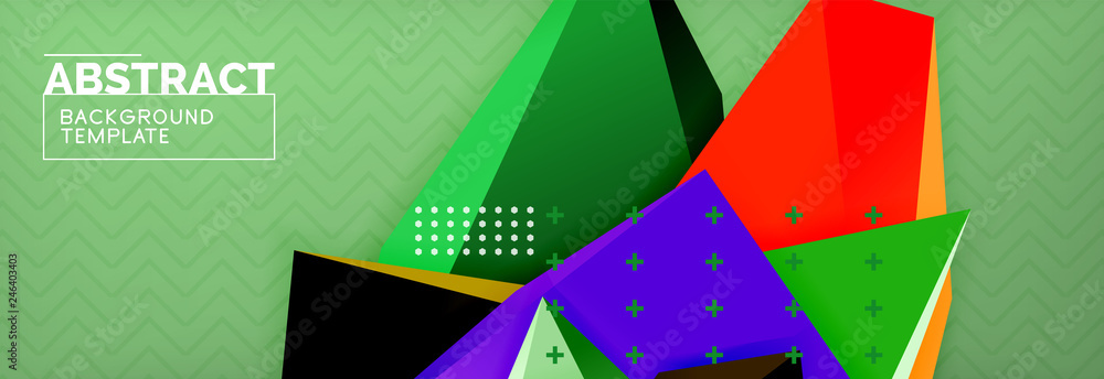 Abstract background, colorful minimal abstract triangle composition Abstract background, colorful minimal abstract triangle composition