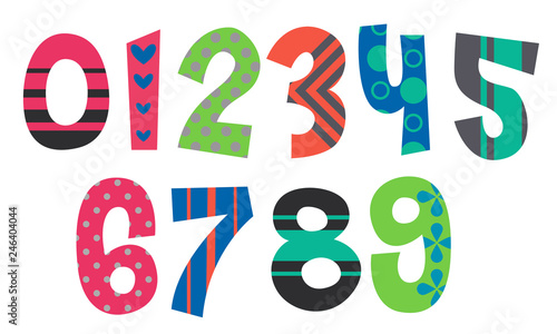 Designer alphabet numbers