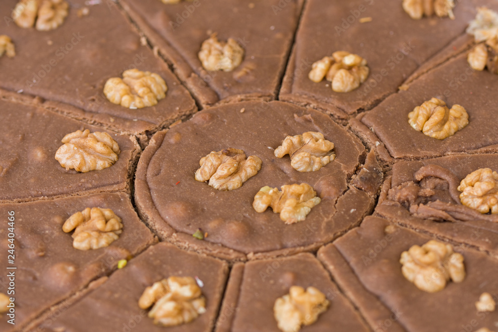 Turkish, Mediterranean delicacies, chocolate with nuts Turkish, Mediterranean delicacies, chocolate with nuts