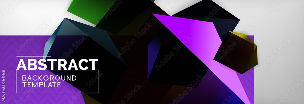 Dark 3d triangular low poly shapes abstract background Dark 3d triangular low poly shapes abstract background