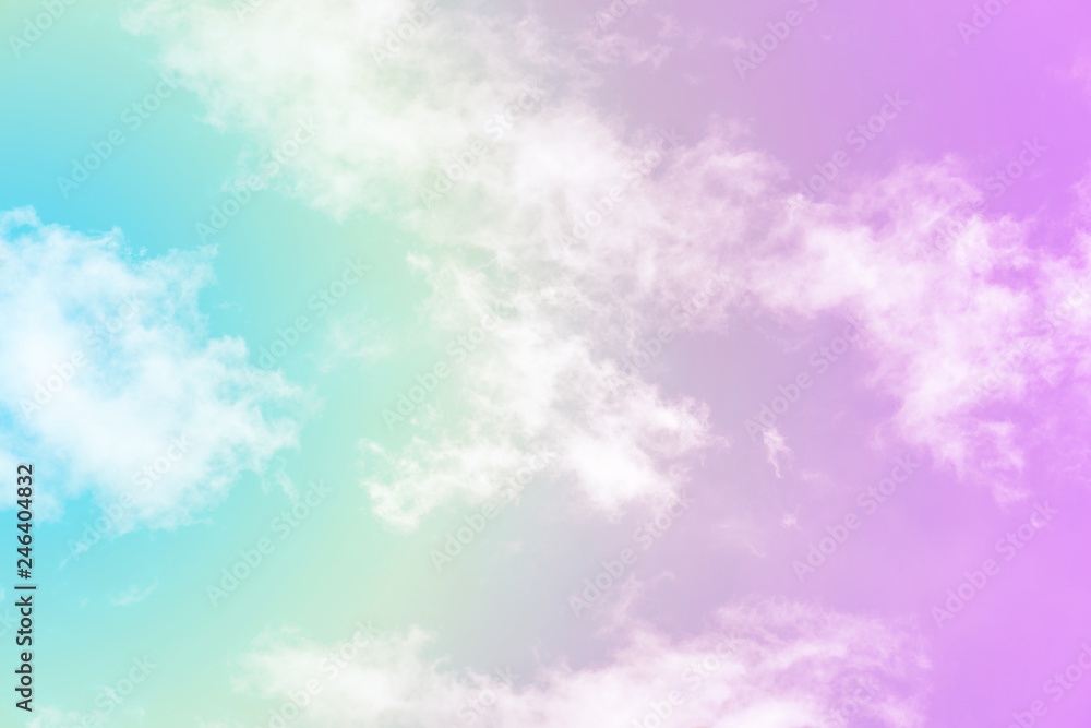 cloud sky with pastel color