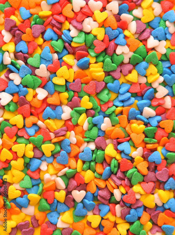 Colorful candy heart.
Colorful candy heart.