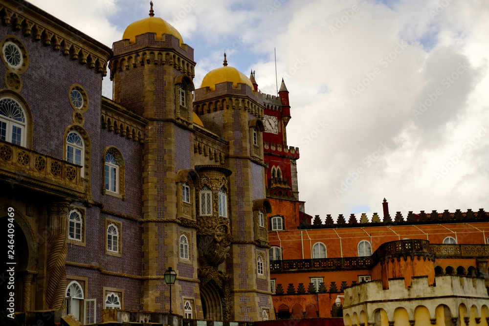 Sintra palace in a foggy day. Sintra palace in a foggy day.