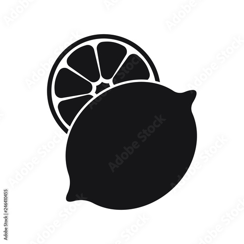 Lemon icon illustration isolated vector sign