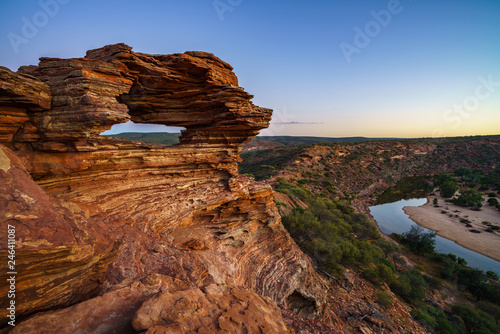 before sunrise at natures window in kalbarri national park, western australia 9