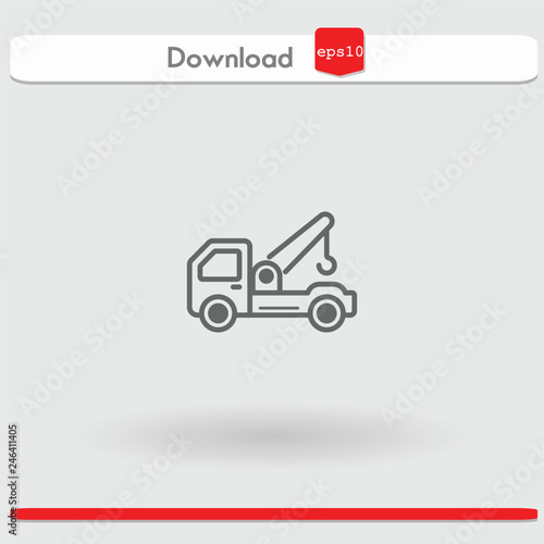 tow truck vector icon