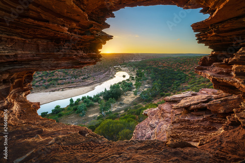 sunrise at natures window in kalbarri national park, western australia 8