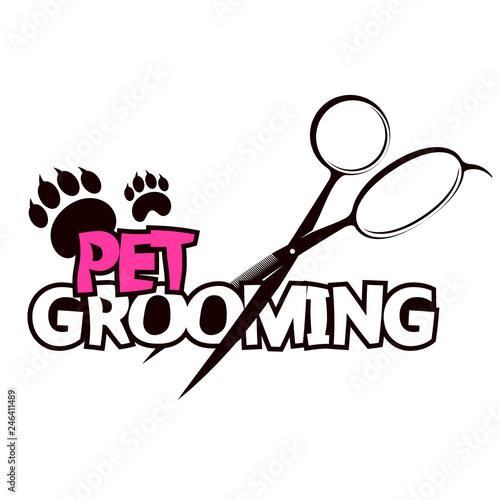 Haircut and washing pet vector