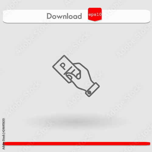 parking ticket vector icon