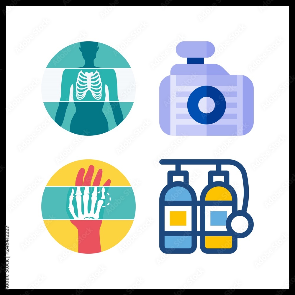 4 lung icon. Vector illustration lung set. oxygen tank and radiator icons for lung works 4 lung icon. Vector illustration lung set. oxygen tank and radiator icons for lung works
