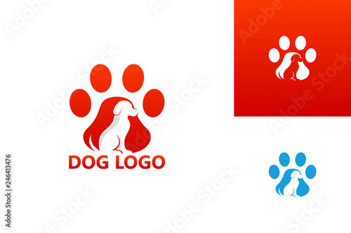 Dog Logo Template Design Vector, Emblem, Design Concept, Creative Symbol, Icon