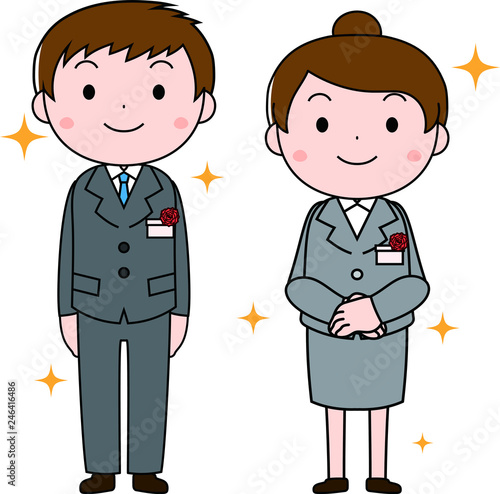 Tall Newly Freshman employees at the inauguration ceremony