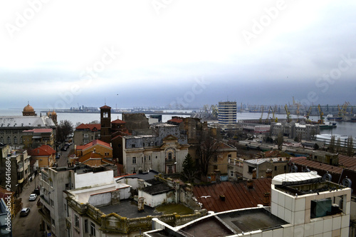 Fototapeta Naklejka Na Ścianę i Meble -  Old seaport in Eastern Europe