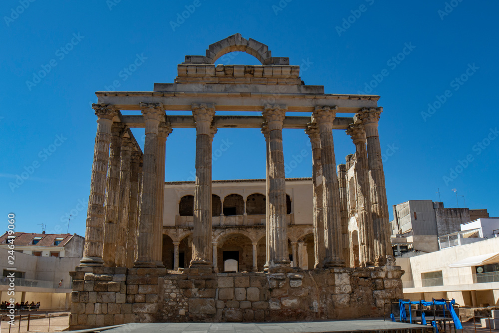 Diana's temple, roman heritage in Merida, Spain