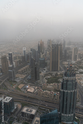 Dubai city burj khalifa view  united arabic emirates