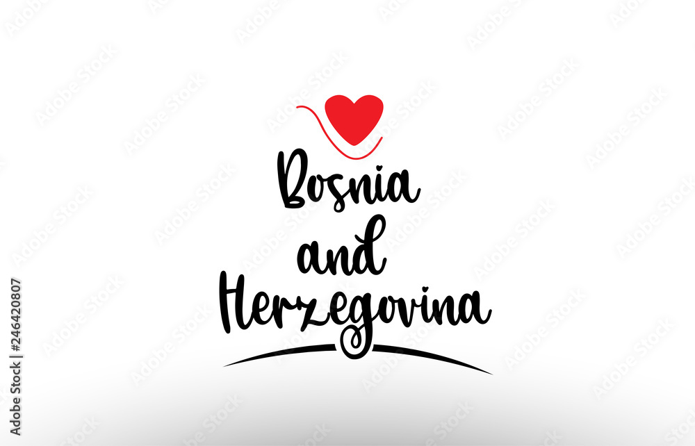 Bosnia and Herzegovina country text typography logo icon design