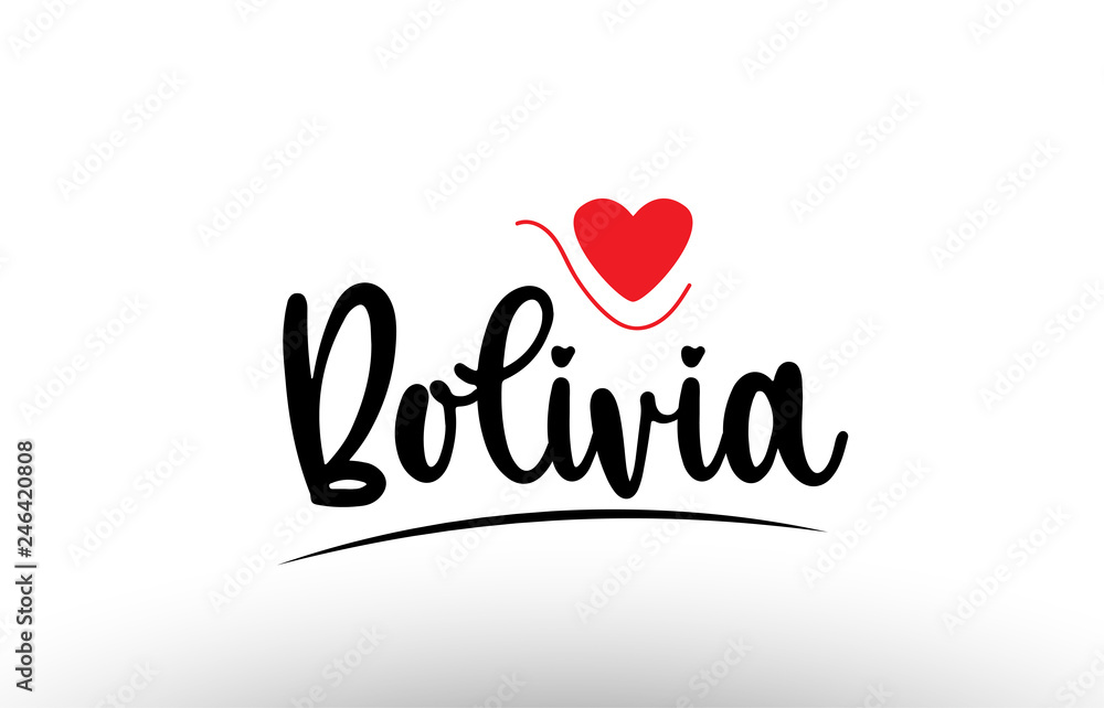 Bolivia country text typography logo icon design Bolivia country text typography logo icon design