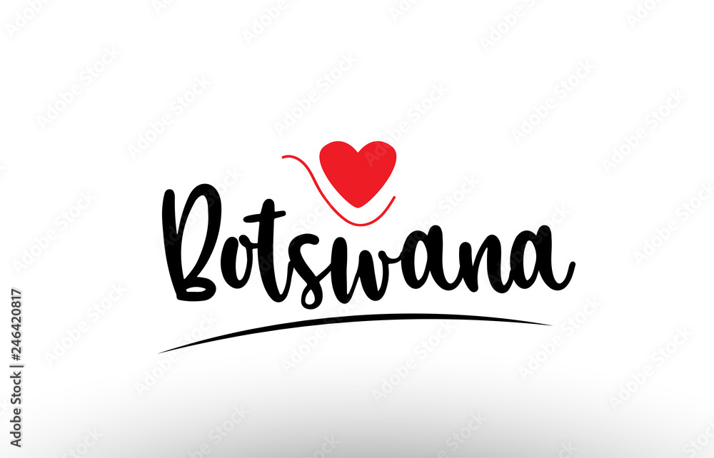 Botswana country text typography logo icon design