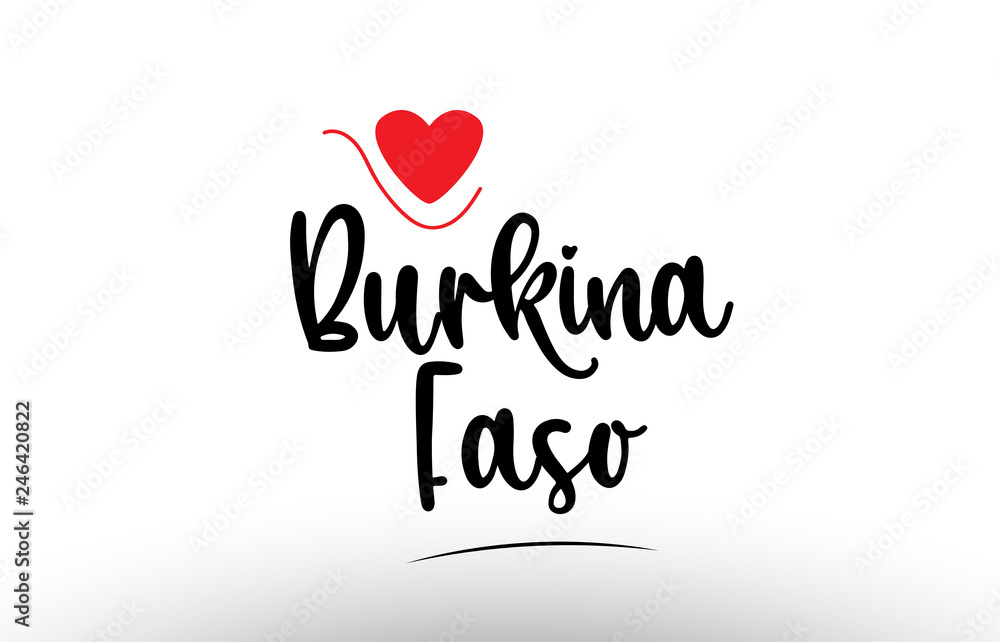 Burkina Faso country text typography logo icon design