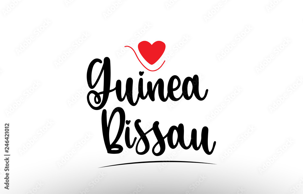 Guinea Bissau country text typography logo icon design