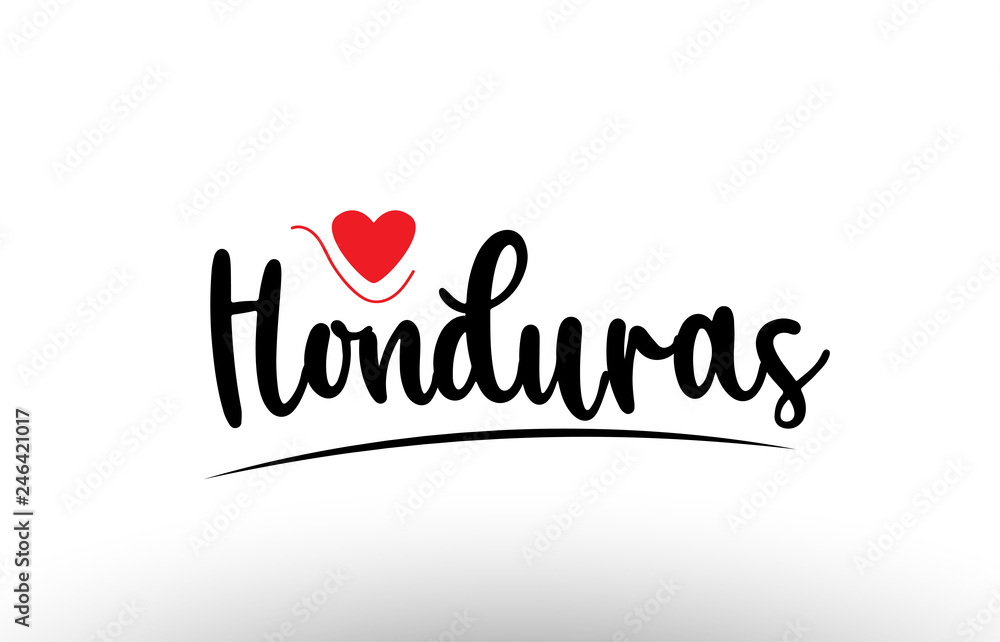 Honduras country text typography logo icon design