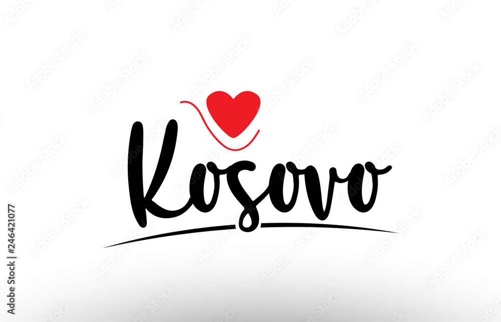 Kosovo country text typography logo icon design Kosovo country text typography logo icon design