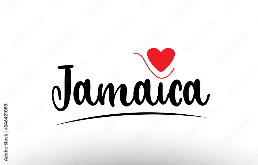 Jamaica country text typography logo icon design