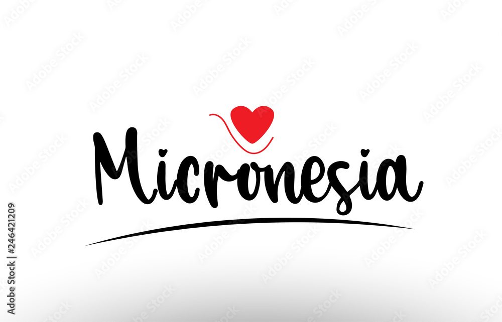 Micronesia country text typography logo icon design