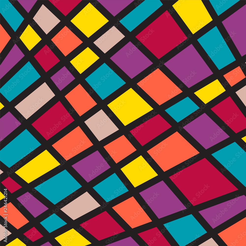 Background from multi-colored quadrangles on a black background. The stylish modern model for registration. Flat design. Background from multi-colored quadrangles on a black background. The stylish modern model for registration. Flat design.