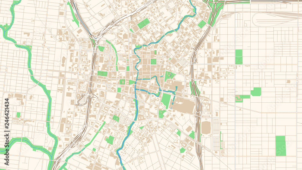 Fototapeta premium Street map of San Antonio, Texas