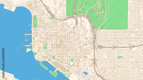 Street map of San Diego, California