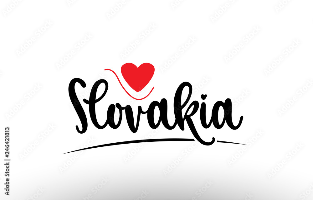 Slovakia country text typography logo icon design Slovakia country text typography logo icon design