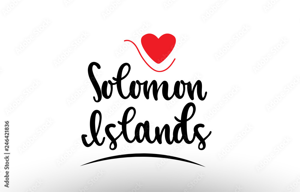 Solomon Islands country text typography logo icon design