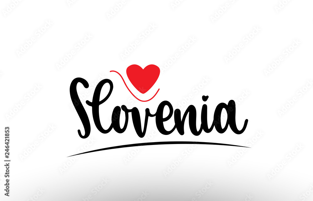 Slovenia country text typography logo icon design