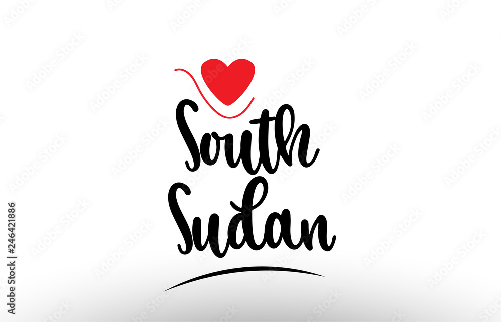 South Sudan country text typography logo icon design South Sudan country text typography logo icon design