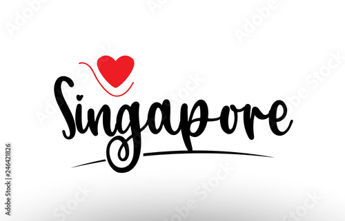 Photography Singapore country text typography logo icon design