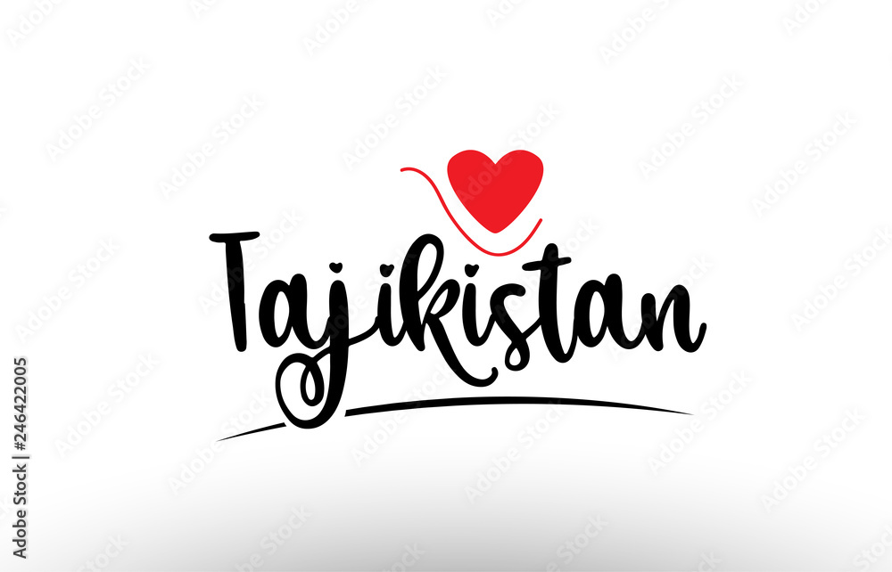 Tajikistan country text typography logo icon design