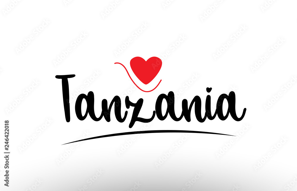 Tanzania country text typography logo icon design