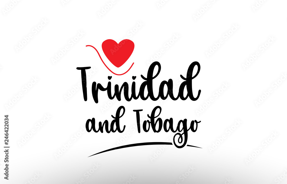 Trinidad and Tobago country text typography logo icon design