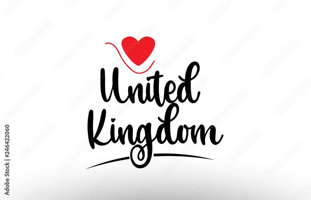 United Kingdom UK country text typography logo icon design