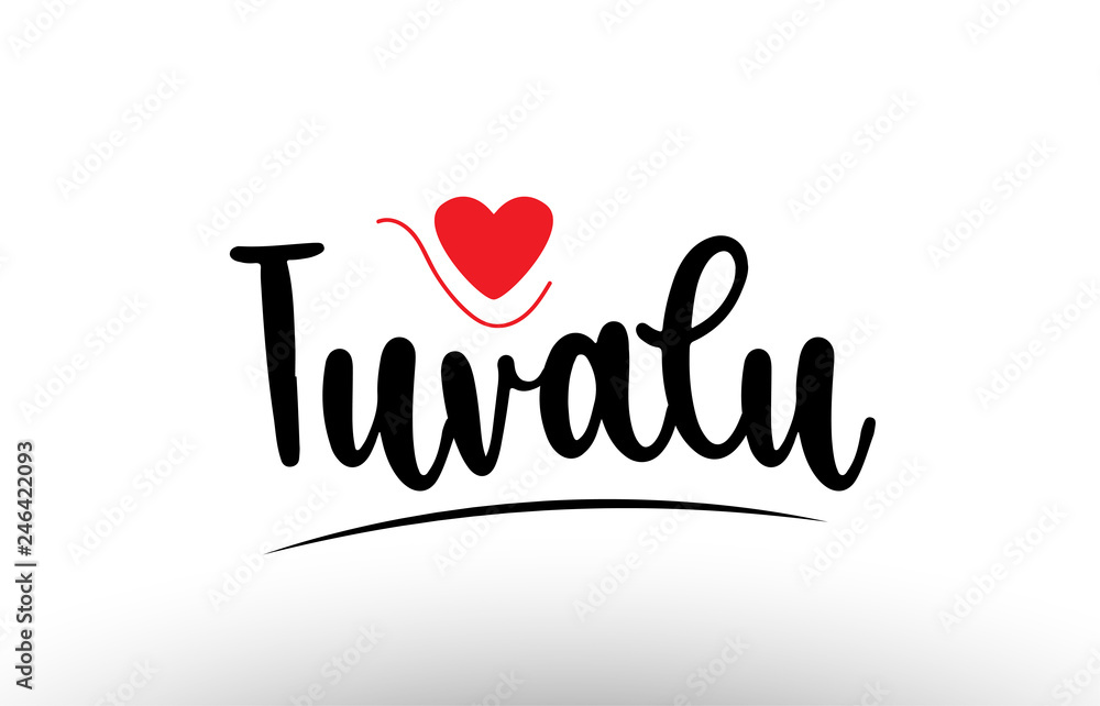 Tuvalu country text typography logo icon design Tuvalu country text typography logo icon design