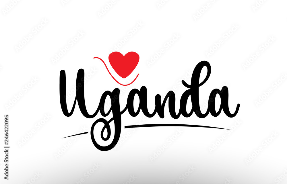 Uganda country text typography logo icon design Uganda country text typography logo icon design