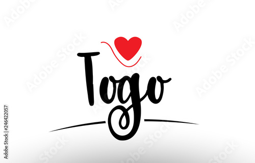 Togo country text typography logo icon design