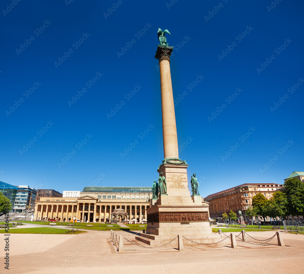 Palace square with Jubilee column in Stuttgart